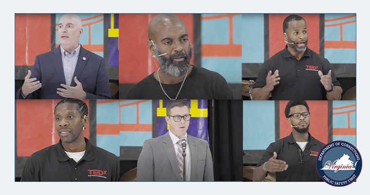 በግሪን ሮክ ማረሚያ ማእከል በ TEDx ዝግጅት ላይ VADOC ተናጋሪዎች እያቀረቡ